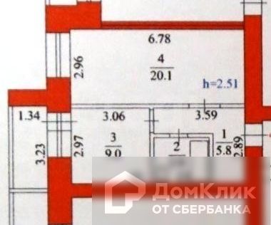 Продаётся 1-комнатная квартира, 38.8 м²