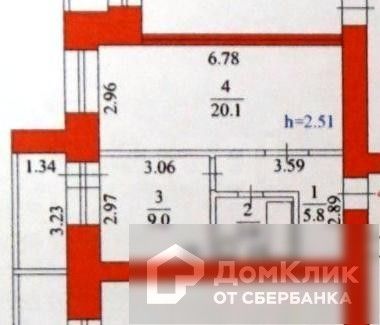 Продаётся 1-комнатная квартира, 38.8 м²